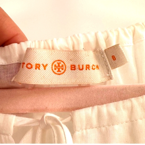 Tory Burch White Tunic with Lavendar and Green Sequin Embroidery. - Picture 11 of 15